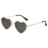 1 x RAW Customer Returns Aiweijia Heart Shaped Sunglasses for Women Retro Metal Frame Polarized Transparent Candy Color Glasses Love Shaped Sunglasses - RRP €60.0