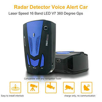 1 x RAW Customer Returns 16 Band V7 GPS Car Radar Detector, Voice Alert and 360 Degree Speed Alert System with Detection, Car Radar Detector - RRP €32.87