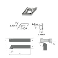 1 x RAW Customer Returns CDBP DCGT 070204 DCGT21.51 Indexable Inserts Aluminum for Turning Cutting Tools Pack of 10 - RRP €25.44