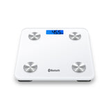 1 x RAW Customer Returns HOMEFASHION Smart Digital Scale with Bluetooth Compatible with iOS and Android, Weight Meter, BMI, Muscle Mass, Body Fat, Water, Bone Mass White  - RRP €18.2