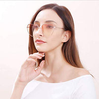 4 x Brand New Suertree Party Glasses Heart Shaped Sunglasses UV400 Rose Gold Frame Chic Dress Accessories for Women Red Yellow  - RRP €110.4