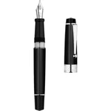 1 x RAW Customer Returns Majohn T5 Piston Fountain Pen Matte Black Fine Nib Large Ink Capacity Set with Box - RRP €34.49