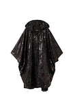 1 x Brand New Desigual Bergen Poncho LOGOMANIA Mountains, Black, One Size Women - RRP €53.05