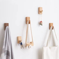 1 x RAW Customer Returns HomeDo 8Pack Self-Adhesive Wooden Wall Hooks, Wooden Coat Hooks, Wooden Wall Coat Hooks, Decorative Wooden Coat Hooks, Vintage Coat Hooks, Wooden Hooks, Hat Hooks Beech Rectangle Set of 8  - RRP €30.13