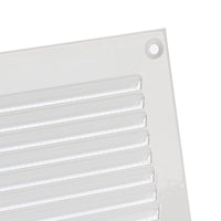 1 x RAW Customer Returns 300x100mm ventilation grille - white exhaust air grille with insect protection exhaust air supply air metal grille - RRP €10.64