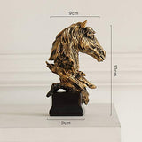 1 x RAW Customer Returns Hosoncovy Horse Head Figurine Statue Home Decoration Resin Sculpture Home Figurine Gift Present Ornament for Living Room Desktop Office Study Room Bedroom Coffee Shop Bar Gold  - RRP €23.11