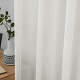 1 x RAW Customer Returns MIULEE Set of 2 Voile Curtains Transparent Curtain Made of Voile Polyester Rod Pocket Transparent Living Room Airy Decorative Curtain for Bedroom Ivory 245 x 140cm H x W , Rod Pocket - RRP €21.19