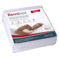 1 x RAW Customer Returns Remibed Anti-bedbug mattress cover Bed 150 150 x 200 Oeko-Tex 100 Compact zipper Double safety skirt Smartex membrane Mattress topper - RRP €54.26