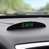 1 x RAW Customer Returns Riloer Car Temperature Clock Car Dashboard Universal Digital Clock Thermometer Voltage with LCD Display for Vehicle Interior Green - RRP €25.89