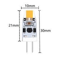 1 x RAW Customer Returns tkhetiana Dimmable 12V G4 LED lamp warm white 3000K, G4 LED light source 2W LED bulbs, replacement g4 halogen light source, AC DC 12-24V, pack of 10 - RRP €19.99