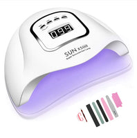 1 x RAW Customer Returns Timpou 150W nail dryer lamp, UV LED nail lamp for gel nails, with 10s 30s 60s 99s timer settings, infrared sensor, LCD display - RRP €25.8