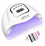 1 x RAW Customer Returns Timpou 150W nail dryer lamp, UV LED nail lamp for gel nails, with 10s 30s 60s 99s timer settings, infrared sensor, LCD display - RRP €25.8