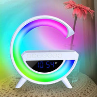 1 x RAW Customer Returns Anna Flowers 5 in 1 Wireless Night Light with 15W Fast Charging Bluetooth Speaker with Wireless Charging FM Radio and Alarm Clock for Home Office Bedside Decorative Lights - RRP €22.62