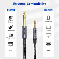 2 x RAW Customer Returns MOSWAG 6.35mm to 3.5mm Headphone Cable, 1 4 to 1 8 Headphone Adapter TRS Stereo Audio Alloy Housing and Nylon Braid Compatible with Guitar, Piano, Amplifier, Mixer - RRP €39.98