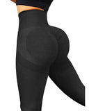 1 x RAW Customer Returns RXRXCOCO High Waist Sports Leggings Women s Long Opaque Push Up Sports Pants Scrunch Booty Gym Running Pants 1 Black XL  - RRP €24.19