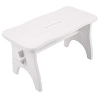 1 x RAW Customer Returns Creative Deco Small Wooden Stool, Children s Kitchen Step 38 x 19 x 21 cm Low Stool White Color Kitchen Stools, Children s Toilet Ladder, Comfortable Footrest Deco Plant Support - RRP €27.8