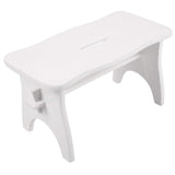 1 x RAW Customer Returns Creative Deco Small Wooden Stool, Children s Kitchen Step 38 x 19 x 21 cm Low Stool White Color Kitchen Stools, Children s Toilet Ladder, Comfortable Footrest Deco Plant Support - RRP €27.8