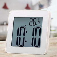 1 x RAW Customer Returns Nudiuhis Digital Bathroom Clocks Simple LCD Electronic Waterproof Shower Clocks Temperature Display Timer Hanging - RRP €20.4