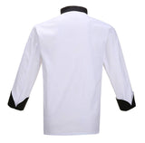 1 x RAW Customer Returns Nanxson chef s jacket men s women s baker s jacket chef s jacket long sleeve short sleeve chef s clothing with buttons CFM0016 - RRP €24.98