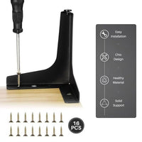 1 x RAW Customer Returns Pack of 4 furniture feet, black metal, table and cupboard legs, triangle table legs, 10cm TV lowboard furniture feet, cabinet feet for cupboards, TV cabinets, sofa, drawers, bedside table,  load capacity up to 800 kg - RRP €14.99