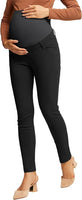 1 x RAW Customer Returns Maacie Maternity Work Pants Pregnancy Work Pants Stretch Comfort Pants Black L - RRP €34.99