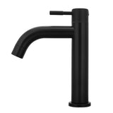 1 x RAW Customer Returns CENPEK Bathroom Sink Faucet, Stainless Steel Single Cold Basin Faucet, Stylish Retro Design, Matte Black Matte Black for Bathroom, Toilet S  - RRP €15.13