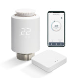 1 x RAW Customer Returns Electronic Smart Radiator Thermostat Set with Zigbee Gateway WiFi Starter Kit Programmable Thermostats WiFi Intelligent Heating Control via Alexa - RRP €54.26