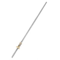 1 x RAW Customer Returns T8 lead screw and brass nut, threaded rods with backlash-free spring loaded nut for 3D printer, stainless steel 304 400mm  - RRP €14.87