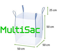 3 x Brand New MULTISAC 253. 2 Big Bags FIBC 50x50x50cm Laminated 500 KG. Open mouth flat bottom. - RRP €48.78