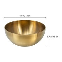 1 x RAW Customer Returns 2Pcs Ramen Noodle Bowl Stainless Steel Bowls Korean Bowls Metal Soup Bowl Serving Bowls for Cereal Rice Soup Noodles Salad 12 cm Golden - RRP €18.79