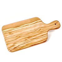 1 x RAW Customer Returns the olive wood board rectangular cutting board with handle herb board with handle onion board with handle serving board with handle rounded corners 30cm incl. handle - RRP €20.06