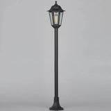 1 x RAW Customer Returns CGC Black Short Bollard Lantern Outdoor Traditional Vintage Light Garden Lamp Weatherproof Black Tall Post Light  - RRP €20.4