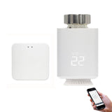 1 x RAW Customer Returns KETOTEK Smart Radiator Thermostat WiFi Zigbee Starter Set with Hub, Thermostat Heating WiFi, Programmable Heating Thermostat Alexa Google Assistant Compatible, Control via Smart Life Tuya App - RRP €57.52