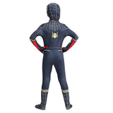 1 x RAW Customer Returns Children Theme Party Cosplay No Way Home Spider Black Fancy Costume, Boy Performance Superhero Action Disguise Costume Overall for Halloween Christmas Carnival 130-140 - RRP €22.18