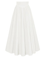 1 x RAW Customer Returns Women s Renaissance Traditional Skirt Elegant Lace-Up with Zipper A-Line Skirt White XXL - RRP €45.99