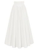 1 x RAW Customer Returns Women s Renaissance Traditional Skirt Elegant Lace-Up with Zipper A-Line Skirt White XXL - RRP €45.99