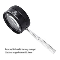 1 x RAW Customer Returns Identification magnifying glass, 35 x, cameras image processing pipeline fibroscopes 50mm metal magnifying glass for identifying jewelry stamps, endoscopes and fiberscopes - RRP €16.8