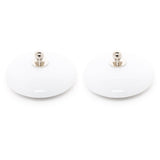 1 x RAW Customer Returns Decorated Universal Sink, Bathtub and Bidet Stopper 2 pcs White Porcelain - RRP €19.21