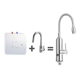 1 x RAW Customer Returns HOGART Electric tap with instantaneous water heater 230v for kitchen, garden, bathroom, caravan, camping, 2 attachments, smart heater, fitting with instant water heater, hot water tap, water boiler - RRP €55.7