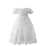 1 x RAW Customer Returns Leideur Baby Girl Baptism Dress Long White Wedding Dresses Formal Wedding Dresses for Newborns White 3pcs, 12 Months  - RRP €39.99