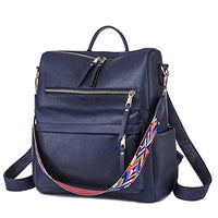 1 x Brand New NAITOKE Women s Backpack Artificial Leather Rucksack Elegant Travel Large Shoulder Bag for Ladies,0297 Navy - RRP €26.77