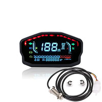 1 x RAW Customer Returns ELING Motorcycle Speedometer Tachometer Digital Odometer Clock Meter for 1 2 4 Cylinders Gauge and Sensor  - RRP €69.99