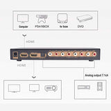 1 x RAW Customer Returns 4K HDMI to HDMI 7.1 Converter Audio DAC Lpcm HDMI Extractor Audio Optical Digital to Analog 2CH 5.1CH 7.1CH RCA SPDIF - RRP €78.99