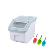 1 x RAW Customer Returns Uotyle feeding bin, dog feeding bin, airtight pet food container with lid and food scoop, PP pet food container for dog food, cat food storage cyan . - RRP €40.33