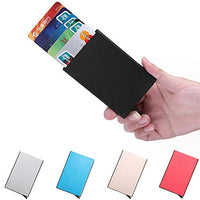 1 x RAW Customer Returns TEKSHOPPING Credit Card Holder Anti RFID up to 7 credit cards Aluminum Card Holder Anti Cloning RFID Anti-Cloning Wallet , Black - RRP €32.4