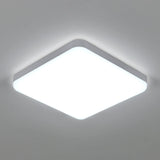 1 x RAW Customer Returns DAXGD 32W LED Ceiling Light, Modern LED Ceiling Light 3600LM, 3000K Warm Light IP54 Waterproof, Ceiling Lamp for Bathroom Kitchen Corridor Balcony 25CM - RRP €19.48