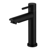 1 x RAW Customer Returns Aihom Cold Water Tap Black Bathroom Small Bathroom Tap Chrome Single Lever Tap Cold Water Tap Sink Tap Basin Tap for Bathroom Guest Toilet - RRP €32.99