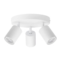 1 x RAW Customer Returns Klighten White Adjustable Ceiling Spotlights, with 3 GU10 Socket, 3 Light Interior Ceiling Light, Ceiling Lamp for Kitchen, Living Room, Bedroom, Max 50W x 3, Bulb Not Included - RRP €34.16