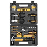 1 x RAW Customer Returns DEKO tool set, 65-piece household hand basic tool set with plastic tool box storage case for DIY, home and equipment maintenance - RRP €39.99