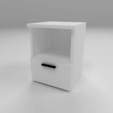 1 x RAW Customer Returns Home Glow Bedroom bedside tables, Chests of drawers, Bedroom cabinets, Bedside table, White - RRP €35.29